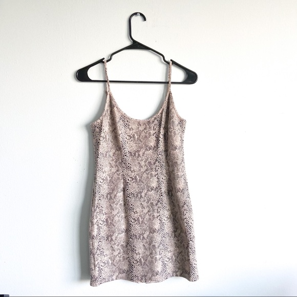 BNWOT MESHKI FAUX SNAKESKIN MINI DRESS - Picture 1 of 3